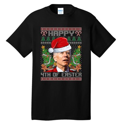 Joe Biden Happy 4th Easter Ugly Christmas Sweater Tall T-Shirt