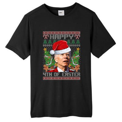 Joe Biden Happy 4th Easter Ugly Christmas Sweater Tall Fusion ChromaSoft Performance T-Shirt