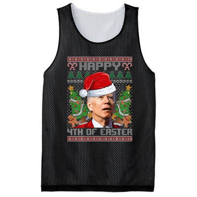 Joe Biden Happy 4th Easter Ugly Christmas Sweater Mesh Reversible Basketball Jersey Tank