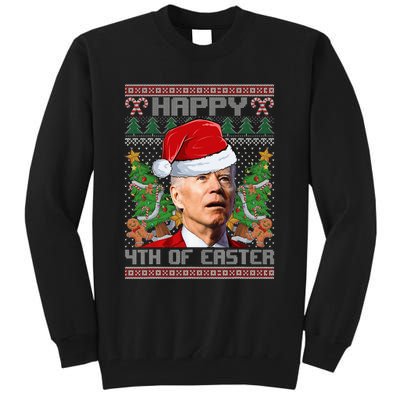 Joe Biden Happy 4th Easter Ugly Christmas Sweater Tall Sweatshirt