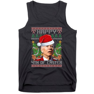 Joe Biden Happy 4th Easter Ugly Christmas Sweater Tank Top