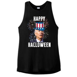 Joe Biden Happy Halloween Confused 4th Of July Funny Ladies PosiCharge Tri-Blend Wicking Tank