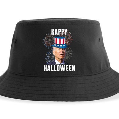 Joe Biden Happy Halloween Confused 4th Of July Funny Sustainable Bucket Hat