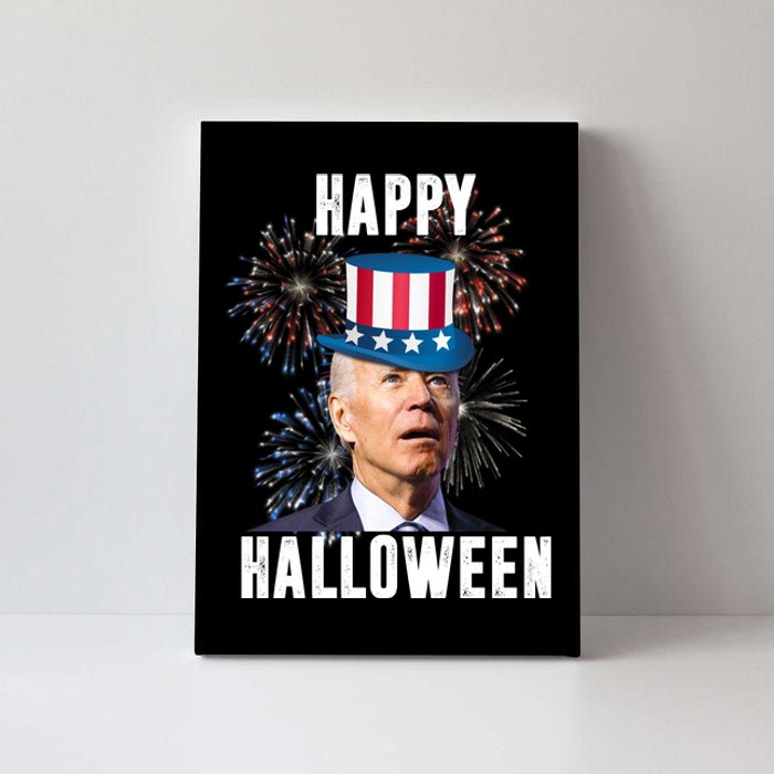 Joe Biden Happy Halloween Confused 4th Of July Funny Canvas