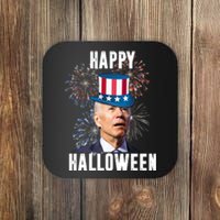 Joe Biden Happy Halloween Confused 4th Of July Funny Coaster