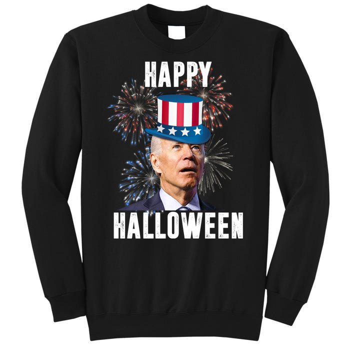 Joe Biden Happy Halloween Confused 4th Of July Funny Tall Sweatshirt