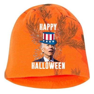 Joe Biden Happy Halloween Confused 4th Of July Funny Kati - Camo Knit Beanie