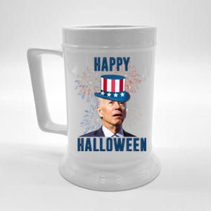 Joe Biden Happy Halloween Confused 4th Of July Funny Beer Stein