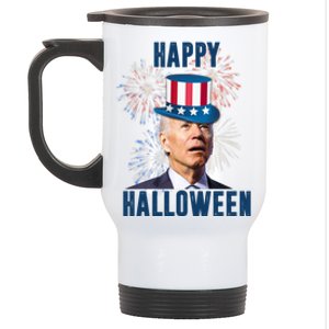 Joe Biden Happy Halloween Confused 4th Of July Funny Stainless Steel Travel Mug