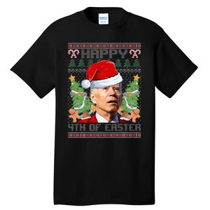 Joe Biden Happy 4th Easter Ugly Christmas Sweater Tall T-Shirt