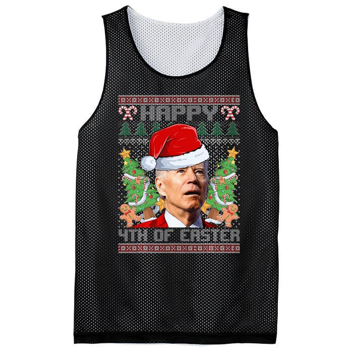 Joe Biden Happy 4th Easter Ugly Christmas Sweater Mesh Reversible Basketball Jersey Tank