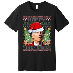 Joe Biden Happy 4th Easter Ugly Christmas Sweater Premium T-Shirt