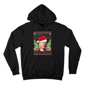 Joe Biden Happy 4th Easter Ugly Christmas Sweater Tall Hoodie