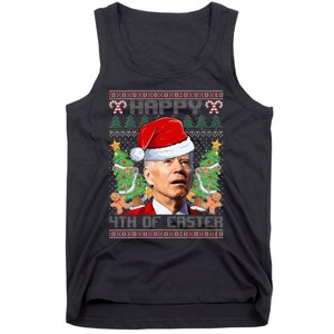 Joe Biden Happy 4th Easter Ugly Christmas Sweater Tank Top