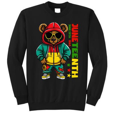 Juneteenth Black Hip Hop Teddy Bear African American Sweatshirt