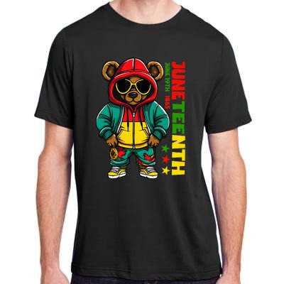 Juneteenth Black Hip Hop Teddy Bear African American Adult ChromaSoft Performance T-Shirt