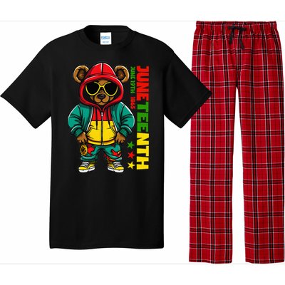 Juneteenth Black Hip Hop Teddy Bear African American Pajama Set