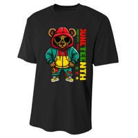 Juneteenth Black Hip Hop Teddy Bear African American Performance Sprint T-Shirt