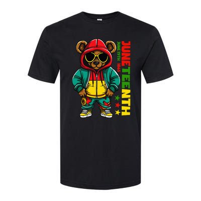 Juneteenth Black Hip Hop Teddy Bear African American Softstyle CVC T-Shirt