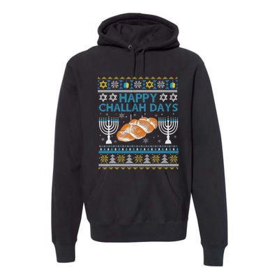  Jewish Bread Happy Challah Days Hanukkah Chanukah Premium Hoodie