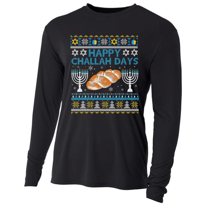  Jewish Bread Happy Challah Days Hanukkah Chanukah Cooling Performance Long Sleeve Crew