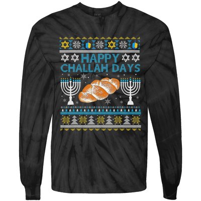  Jewish Bread Happy Challah Days Hanukkah Chanukah Tie-Dye Long Sleeve Shirt