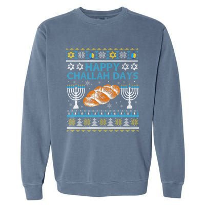  Jewish Bread Happy Challah Days Hanukkah Chanukah Garment-Dyed Sweatshirt