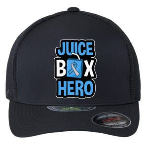 Juice Box Hero Diabetes Blue Ribbon Diabetic Ketoacidosis DM Flexfit Unipanel Trucker Cap