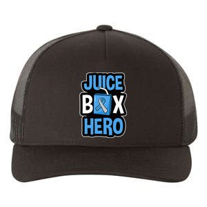 Juice Box Hero Diabetes Blue Ribbon Diabetic Ketoacidosis DM Yupoong Adult 5-Panel Trucker Hat