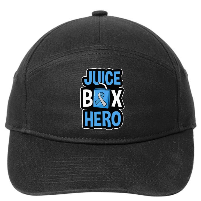 Juice Box Hero Diabetes Blue Ribbon Diabetic Ketoacidosis DM 7-Panel Snapback Hat