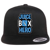 Juice Box Hero Diabetes Blue Ribbon Diabetic Ketoacidosis DM Flat Bill Trucker Hat