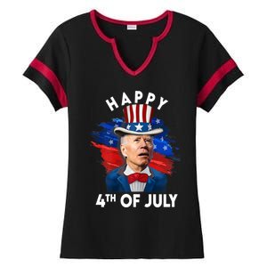 Joe Biden Happy Fourth Of July Gift Usa Flag Memorial Day Cool Gift Ladies Halftime Notch Neck Tee