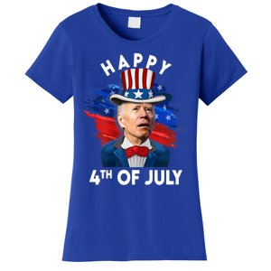 Joe Biden Happy Fourth Of July Gift Usa Flag Memorial Day Cool Gift Women's T-Shirt