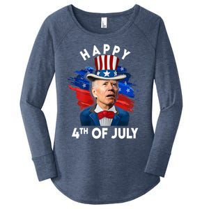 Joe Biden Happy Fourth Of July Gift Usa Flag Memorial Day Cool Gift Women's Perfect Tri Tunic Long Sleeve Shirt