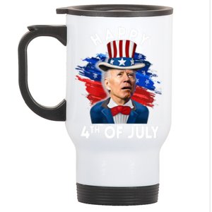 Joe Biden Happy Fourth Of July Gift Usa Flag Memorial Day Cool Gift Stainless Steel Travel Mug