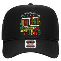 Juneteenth Black History Celebrating Black Freedom 1865 High Crown Mesh Back Trucker Hat