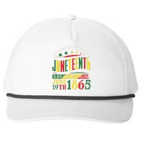 Juneteenth Black History Celebrating Black Freedom 1865 Snapback Five-Panel Rope Hat