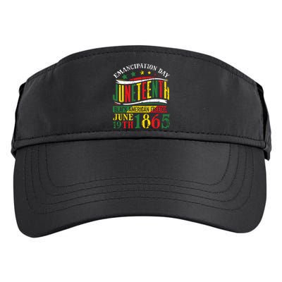 Juneteenth Black History Celebrating Black Freedom 1865 Adult Drive Performance Visor