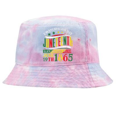 Juneteenth Black History Celebrating Black Freedom 1865 Tie-Dyed Bucket Hat