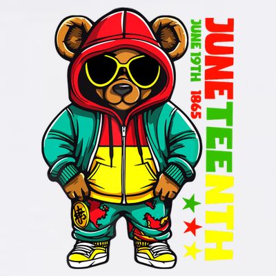 Juneteenth Black Hip Hop Teddy Bear African American T-Shirt