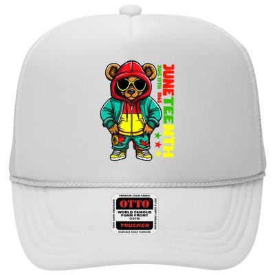 Juneteenth Black Hip Hop Teddy Bear African American Trucker Hat