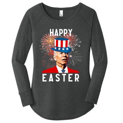 Joe Biden Happy Easter For Funny 4th Of July Women's Perfect Tri Tunic Long Sleeve Shirt