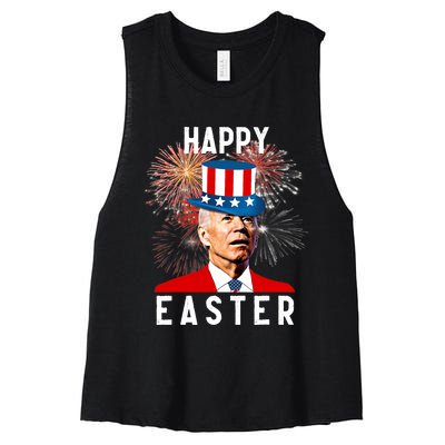 Joe Biden Happy Easter For Funny 4th Of July Women's Racerback Cropped Tank