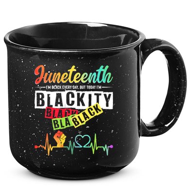 Juneteenth Blackity Heartbeat Black History African America 15oz Campfire Ceramic Mug