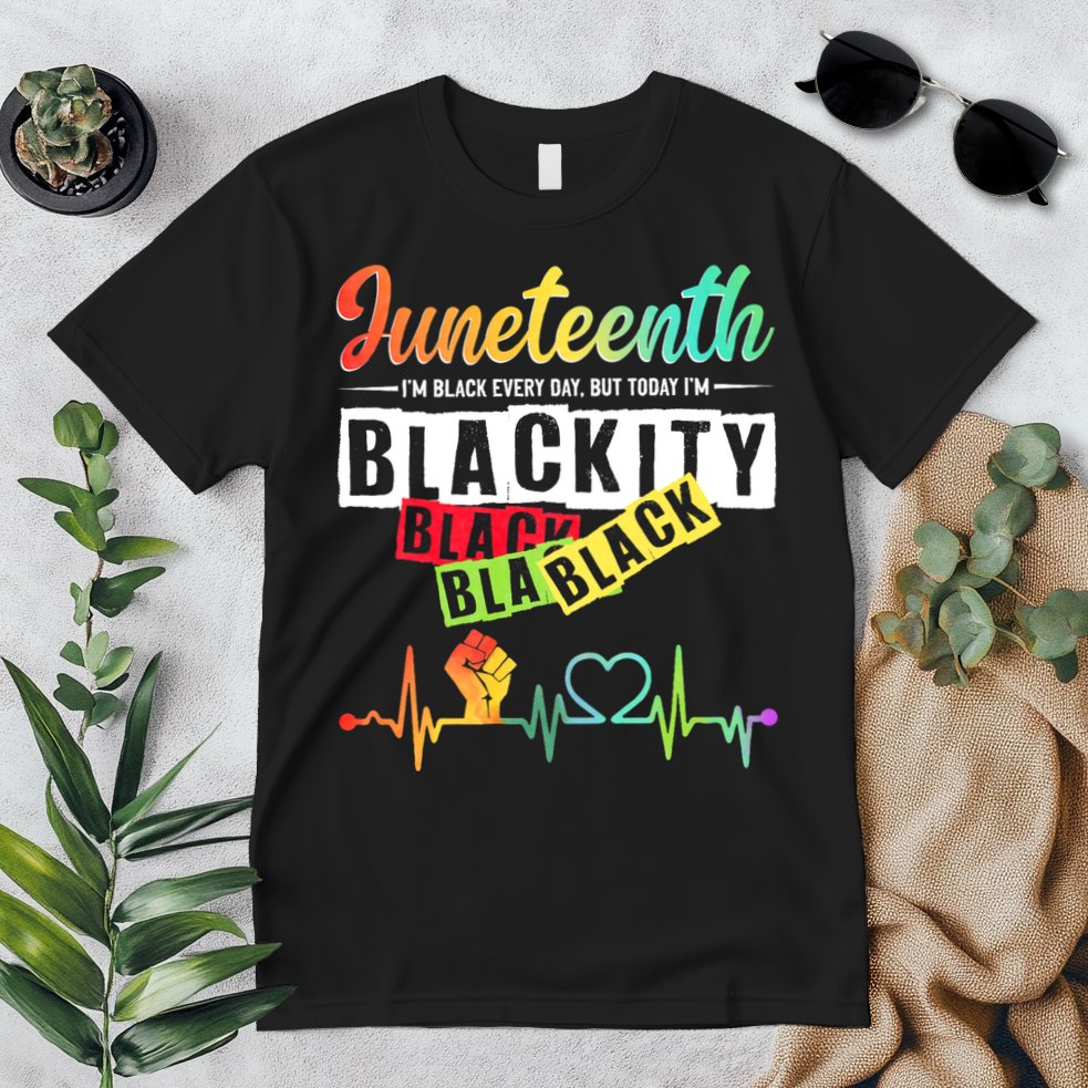 Juneteenth Blackity Heartbeat Black History African America Premium T-Shirt