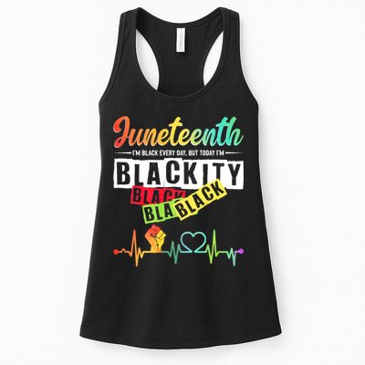 Juneteenth Blackity Heartbeat Black History African America Womens Tank Top