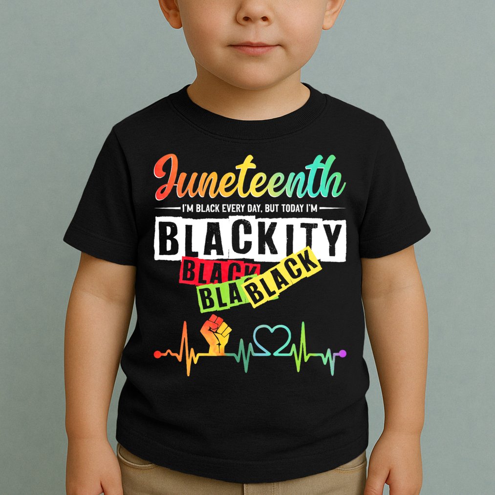 Juneteenth Blackity Heartbeat Black History African America Toddler T-Shirt