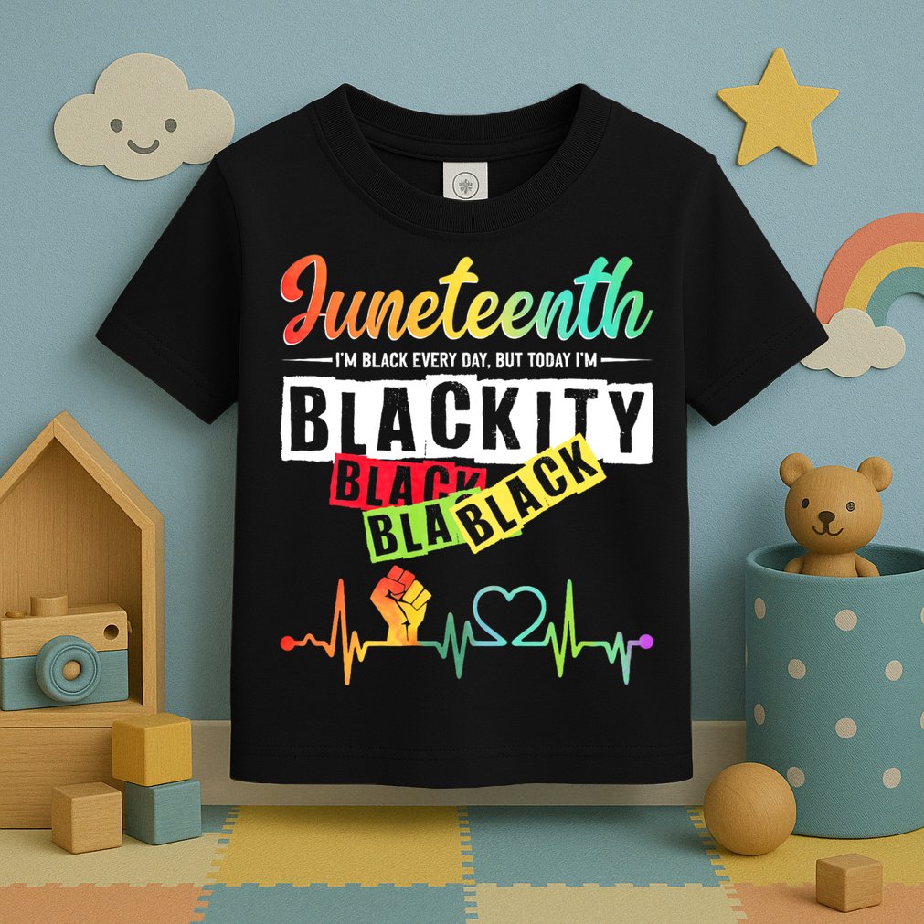 Juneteenth Blackity Heartbeat Black History African America Toddler T-Shirt