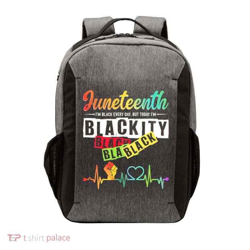 Juneteenth Blackity Heartbeat Black History African America Vector Backpack