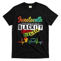 Juneteenth Blackity Heartbeat Black History African America T-Shirt